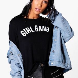 Boohoo Girl Gang Tee | L